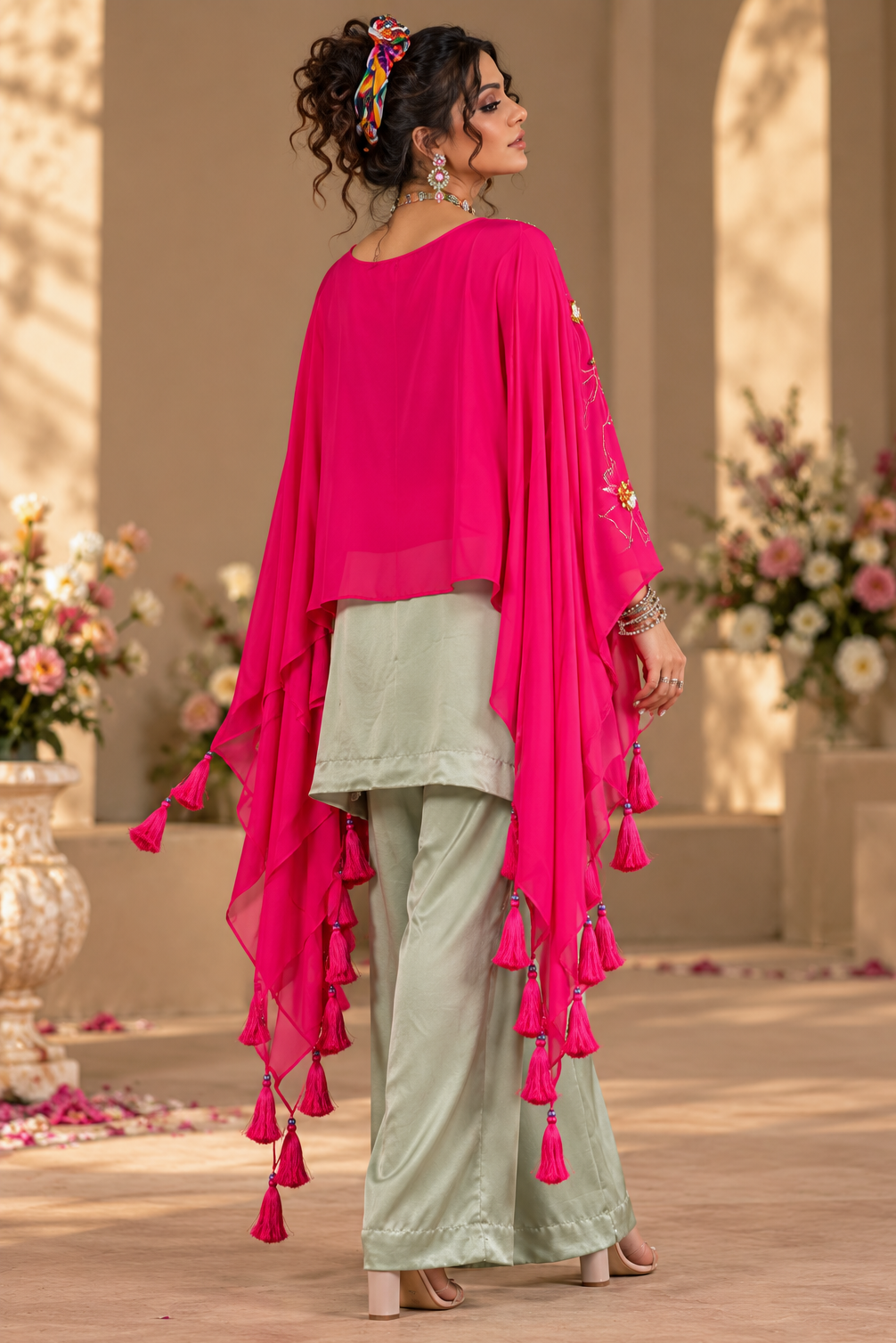 Double Layer Boho Kaftan Co-ord Set