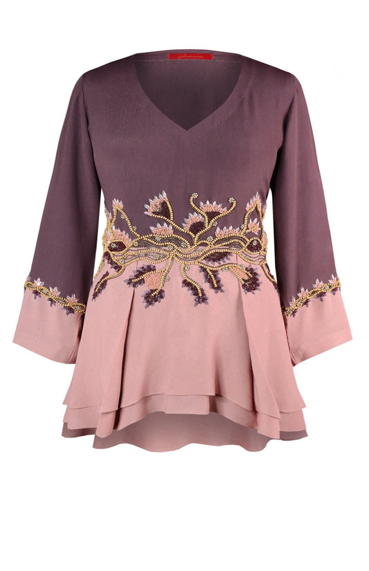 Double Layer Peplum Top
