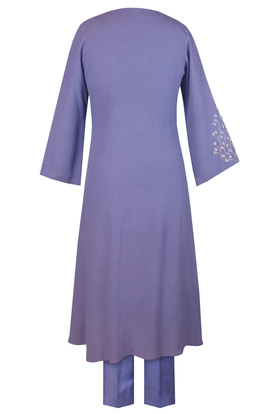 Dusty Blue Angrakha Kurta Set