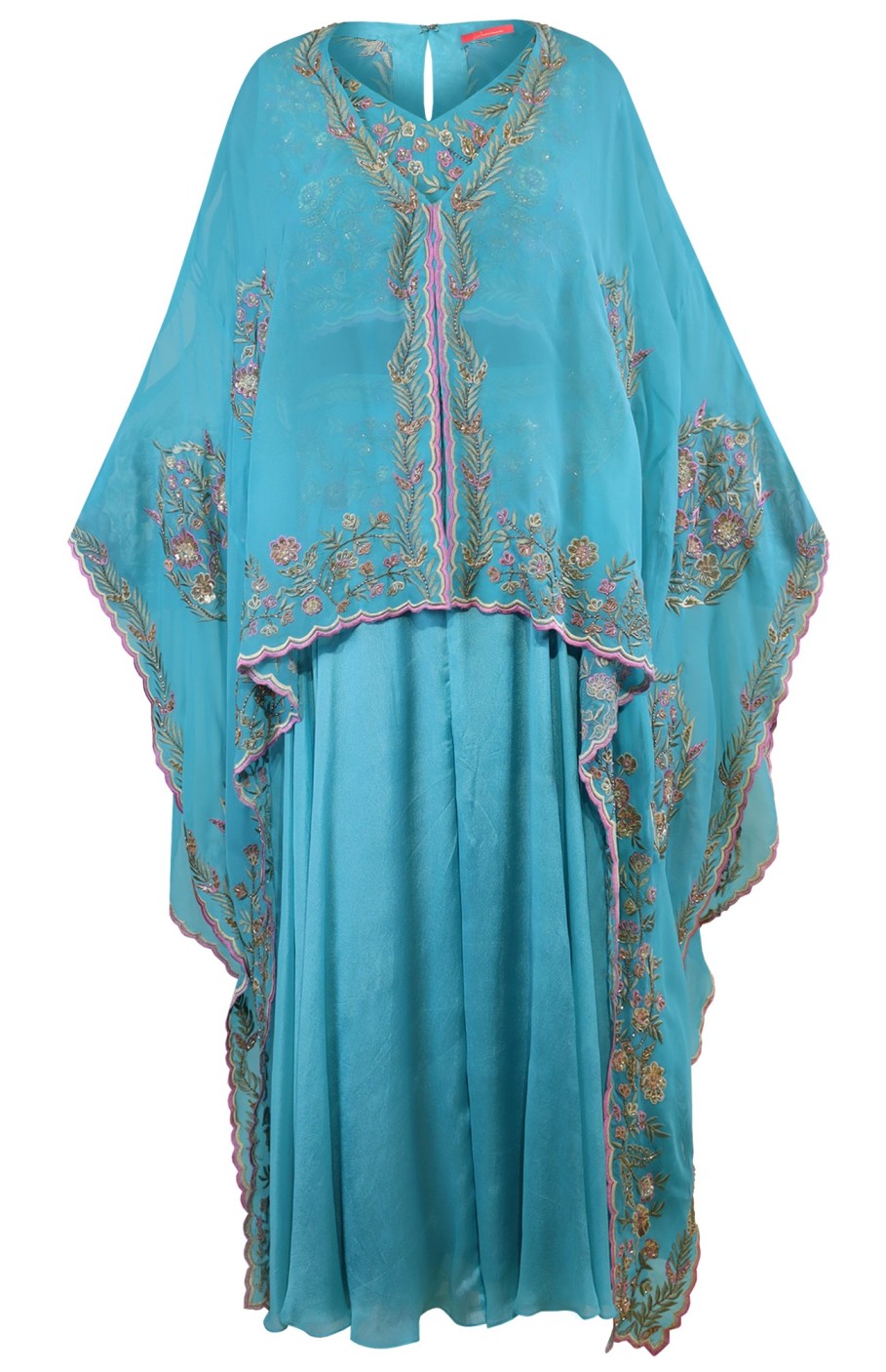 Cape Dress With Sharara