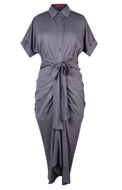 Fiji Pleated Dress - GREY