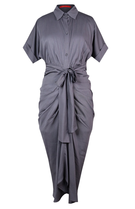 Fiji Pleated Dress - GREY