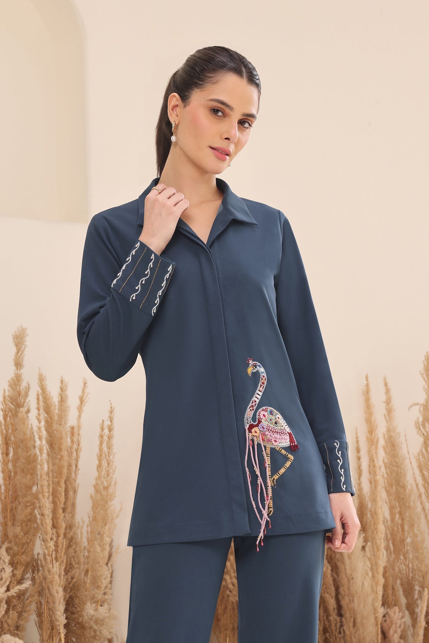 Flamingo Top - INDIGO