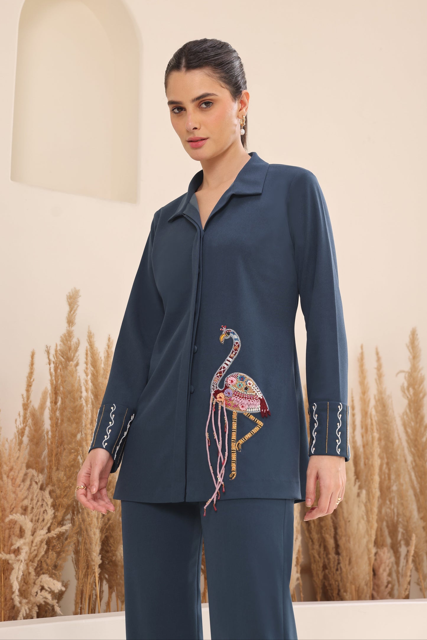 Flamingo Top - INDIGO