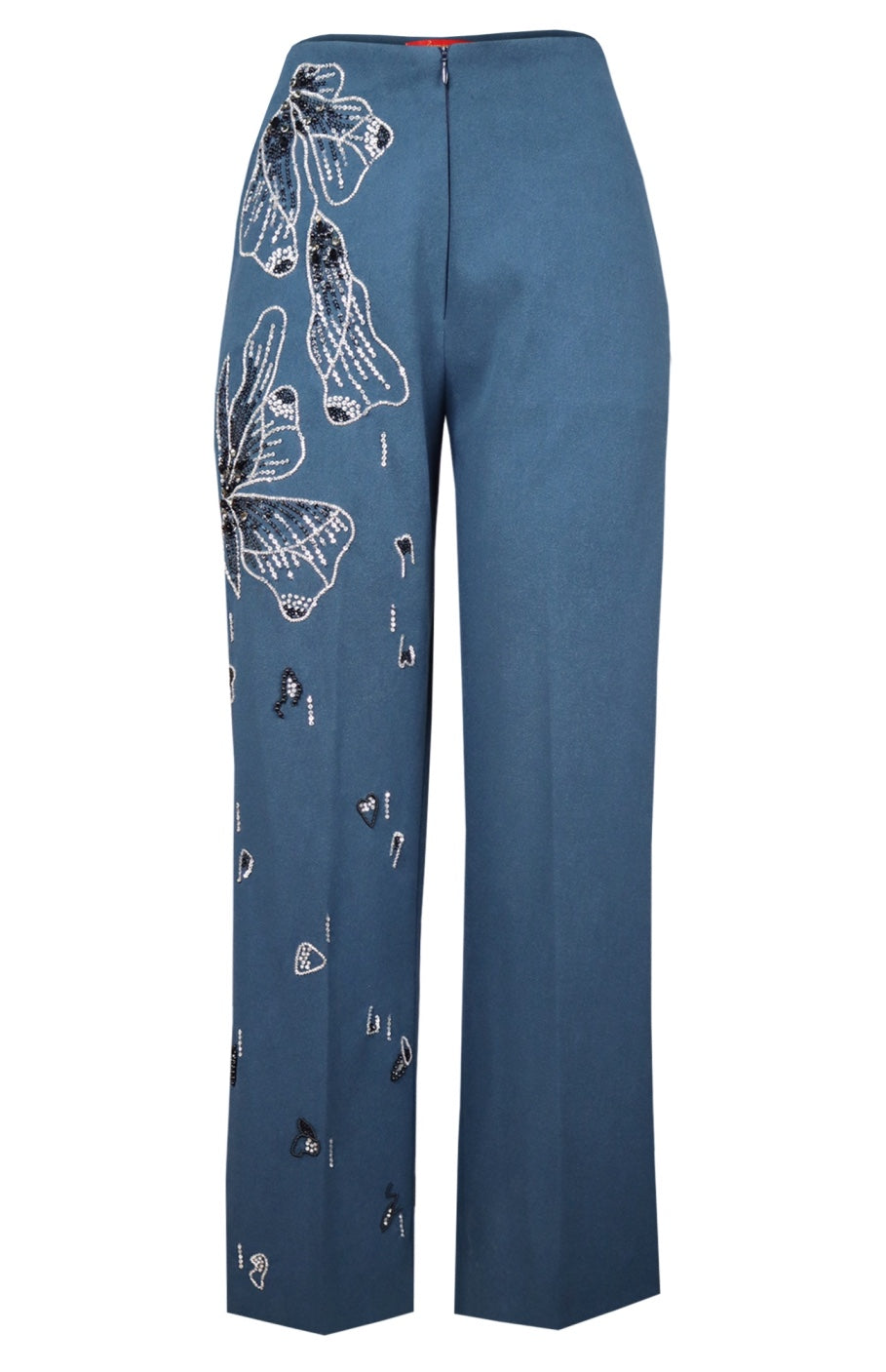 Glasswing Embroidered Pants - INDIGO
