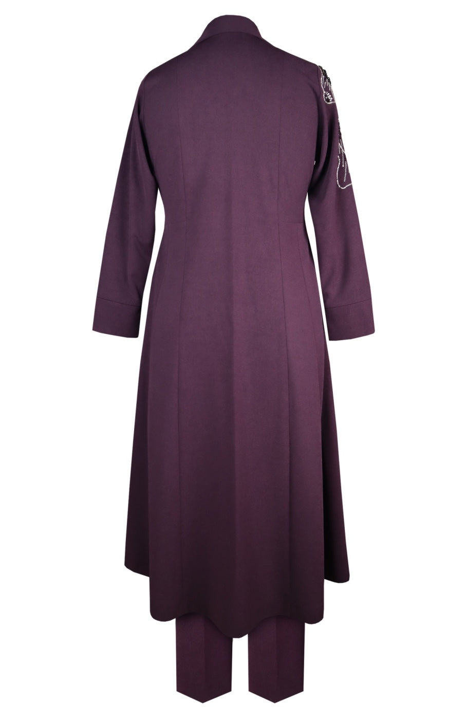 Glasswing Double Breast Kurta Set - PURPLE