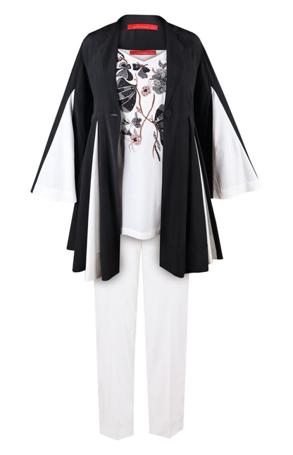 Godets Jacket Co-ord Set - BLACK/WHITE
