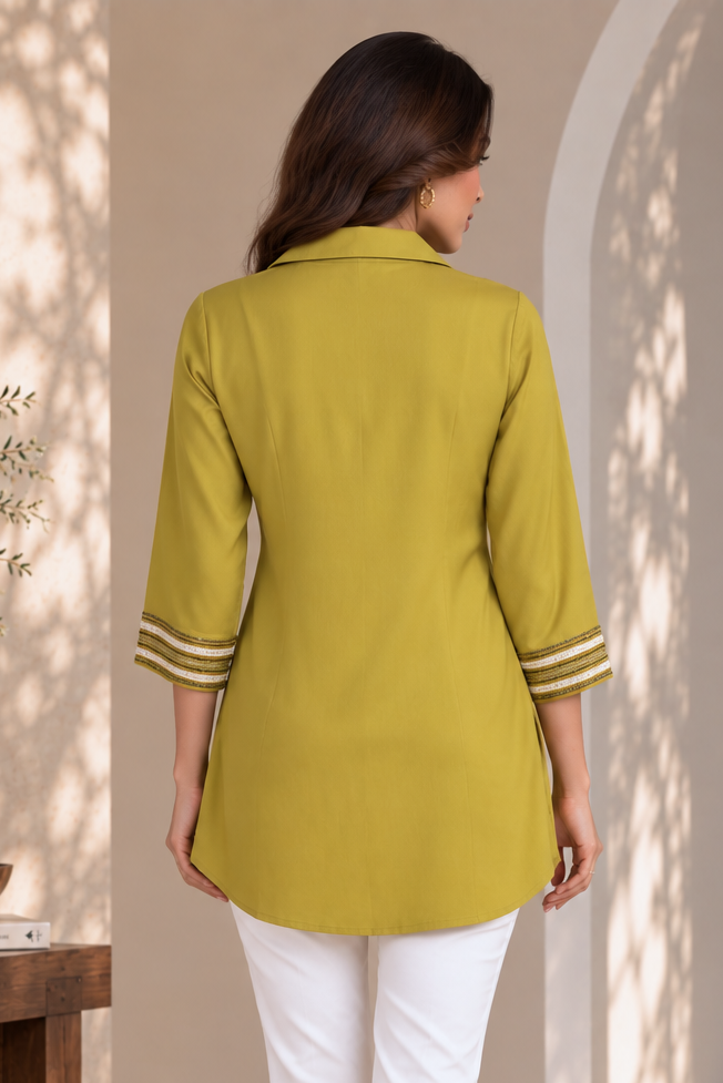 Sunflower Crepe Top