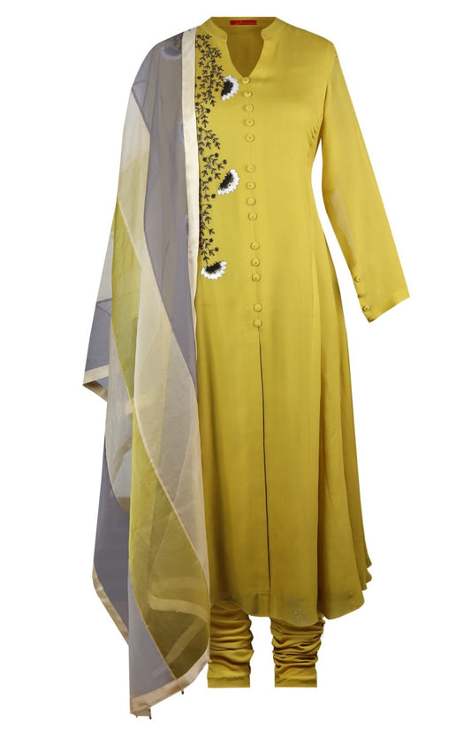 Sunflower Kalidar Suit - GOLDEN OLIVE