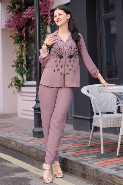 Ferns Georgette Top - GREY