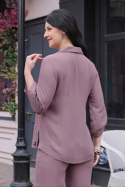 Ferns Georgette Top - GREY