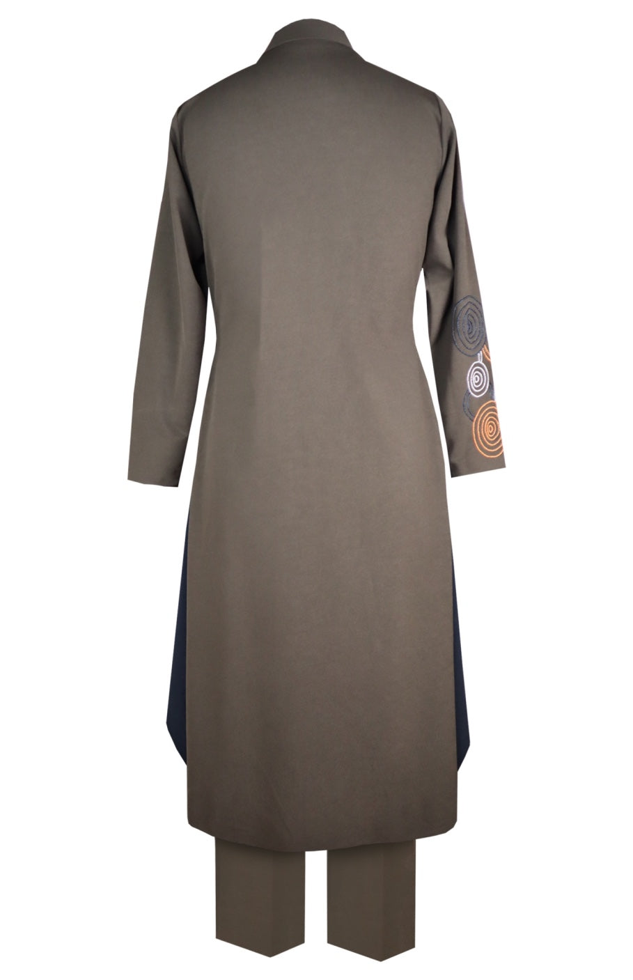 Hypnotic Double Layer Kurta Set - OLIVE