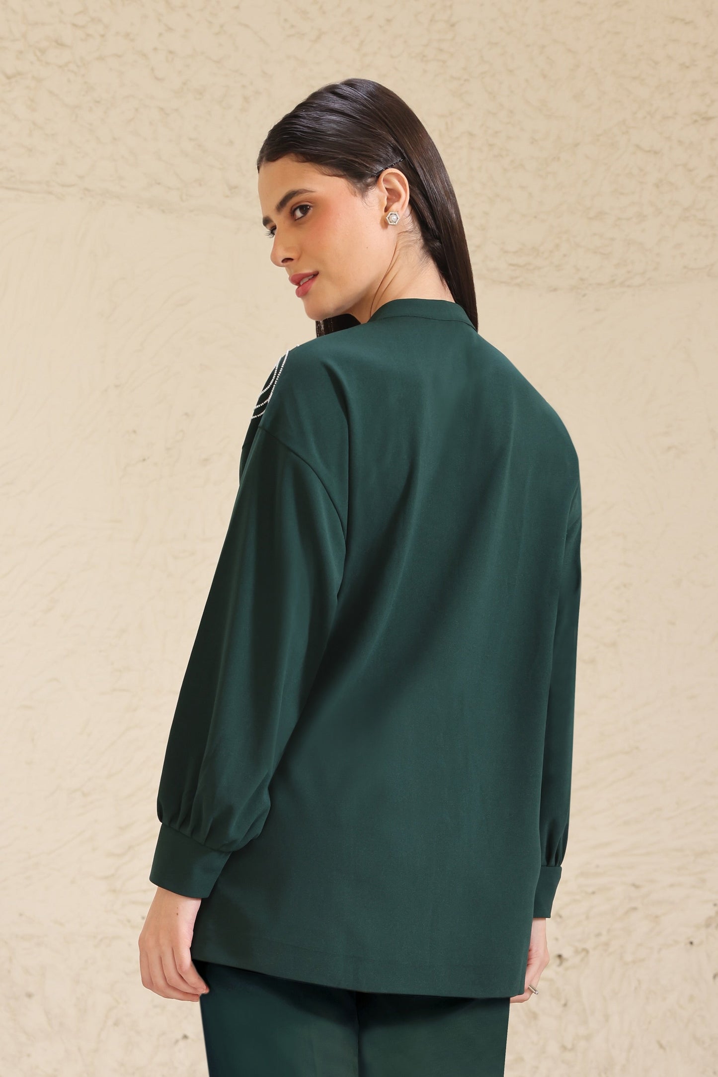 Hypnotic Oversized Shirt - BOTTLE GREEN