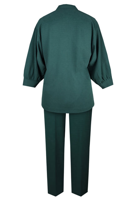 Hypnotic Oversized Co-ord Set - BOTTLE GREEN