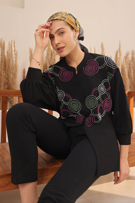 Hypnotic Oversized Shirt - BLACK