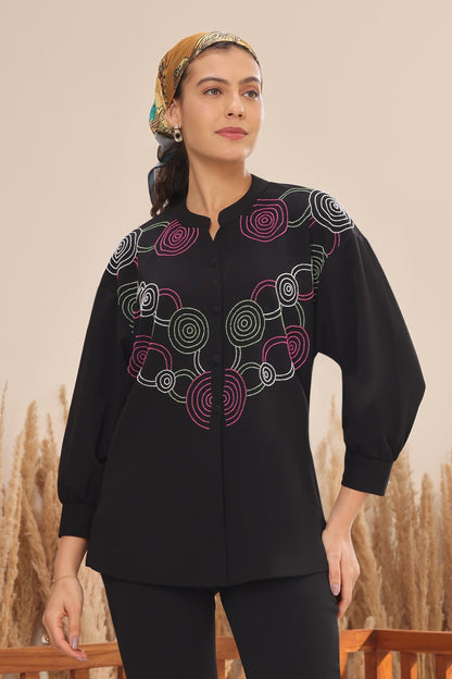 Hypnotic Oversized Shirt - BLACK