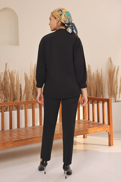 Hypnotic Oversized Co-ord Set - BLACK