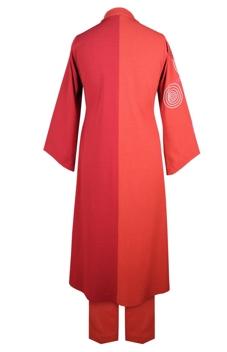 Hypnotic Dual Tone Kurta Set - RUST/RED