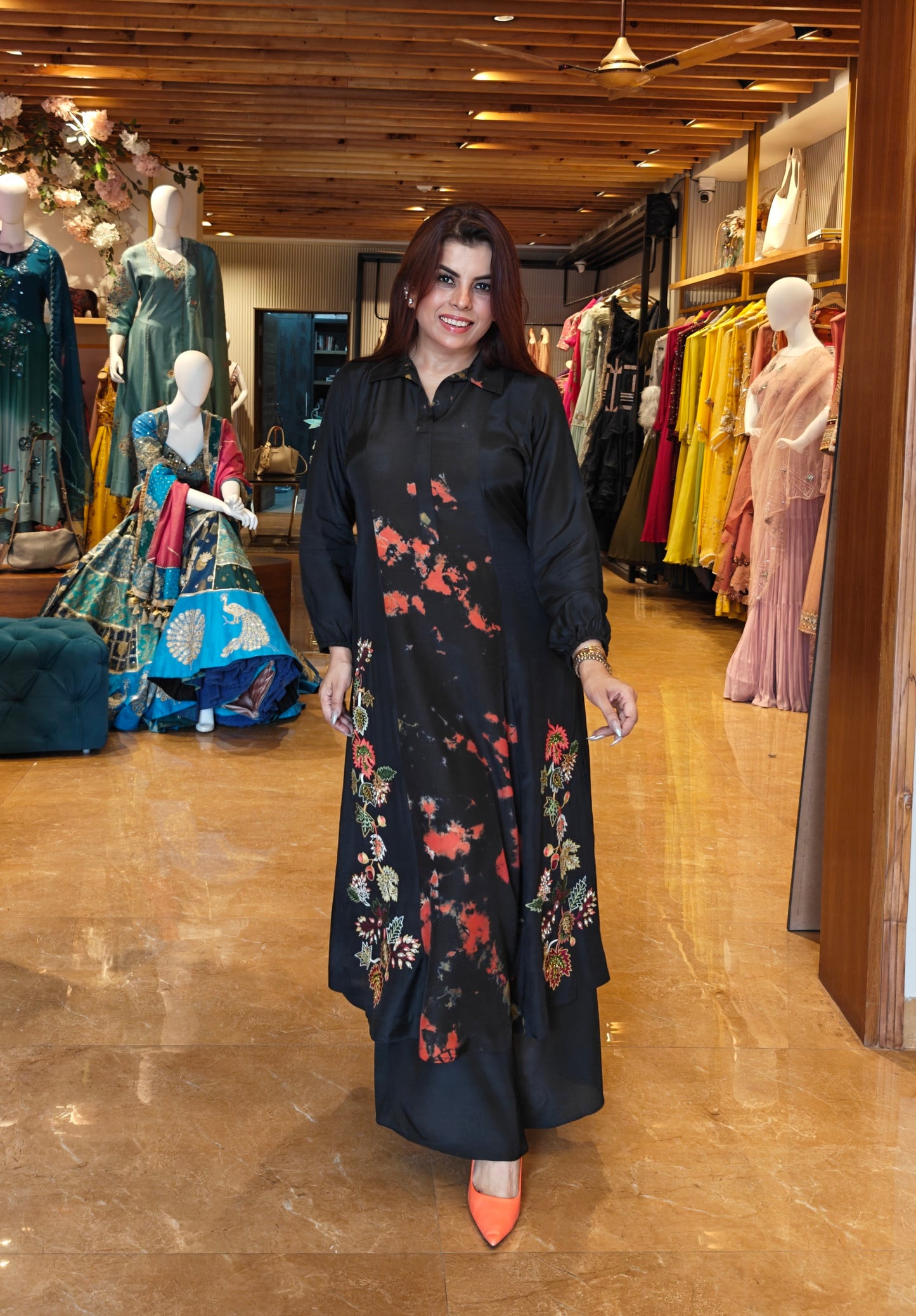 Mul Mul Tie & Dye Kurta Set