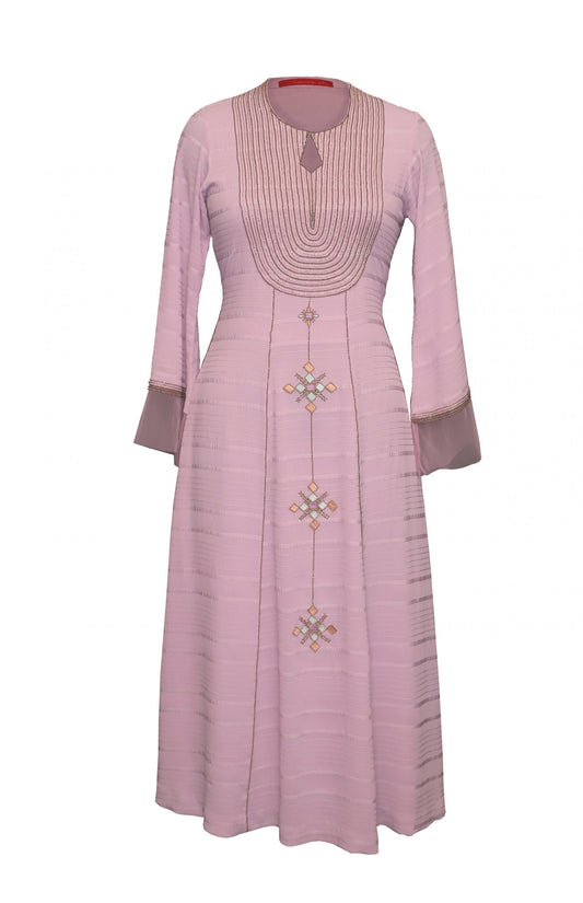 Lavender Chiffon Kurta Set