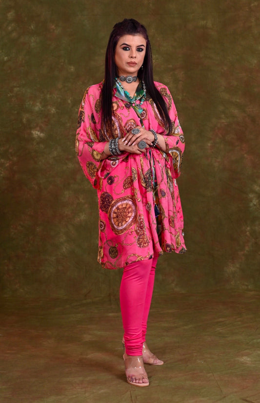 Printed Silk Chiffon Kaftan