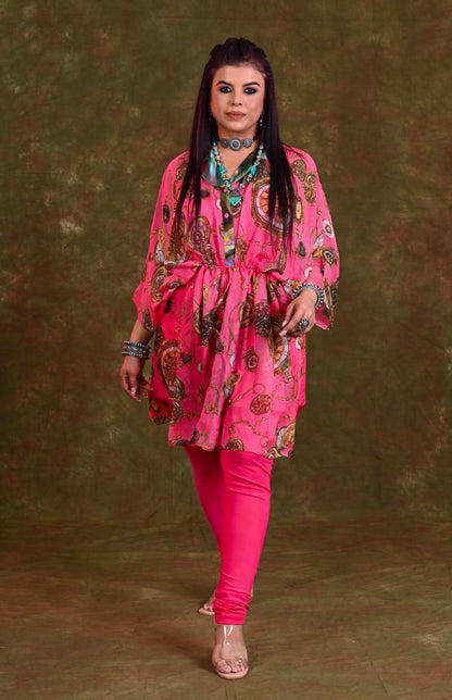 Printed Silk Chiffon Kaftan