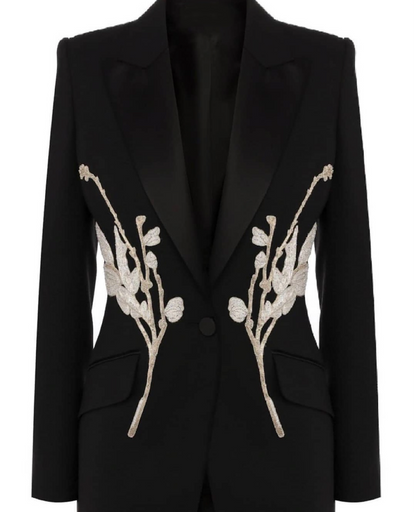 Black Embroidered Blazer