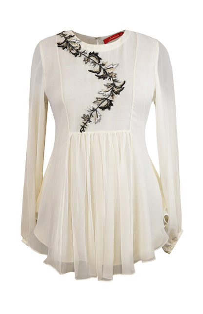 Ivory Chiffon Top