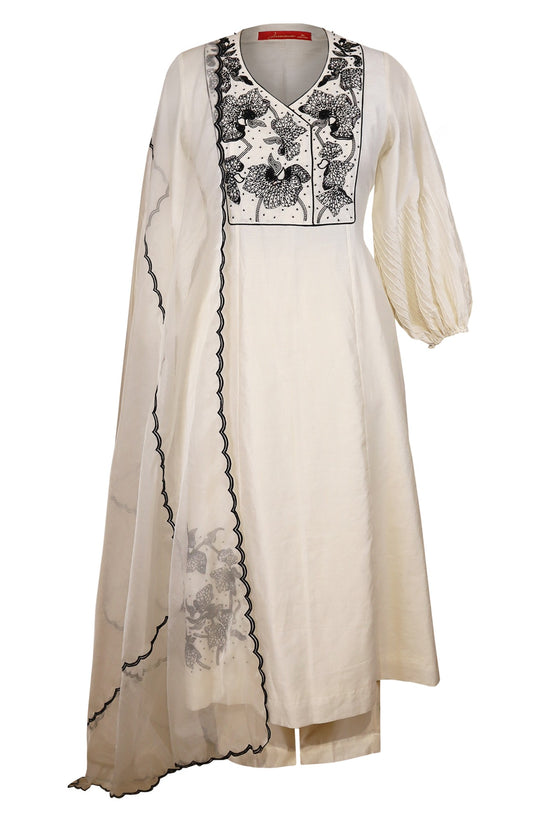 Ivory Kora Silk Suit