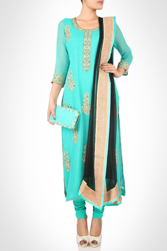 Churidar Suit With Tilla Paisleys