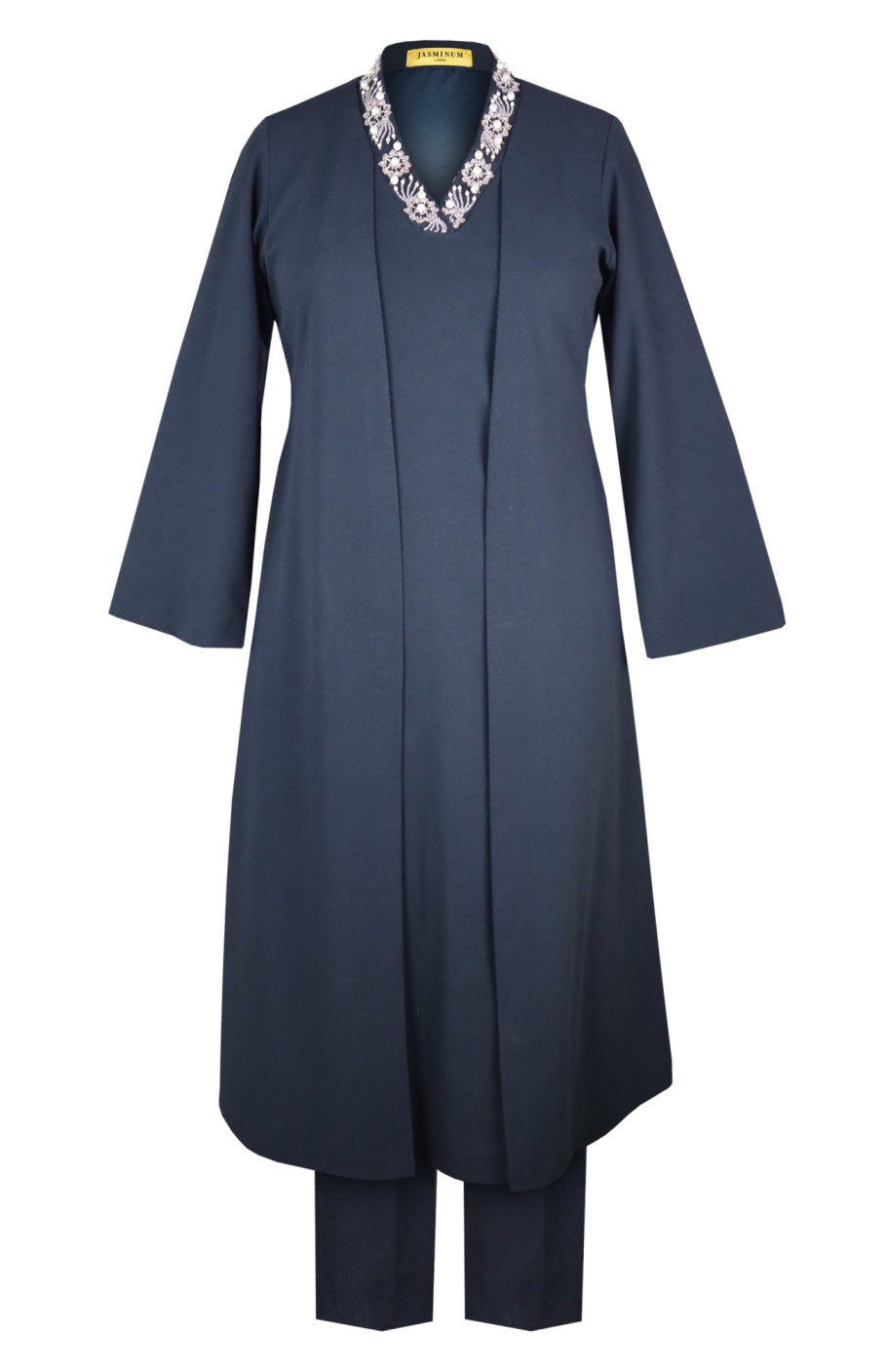 Cosmos Jacket Style Kurta Set - NAVY