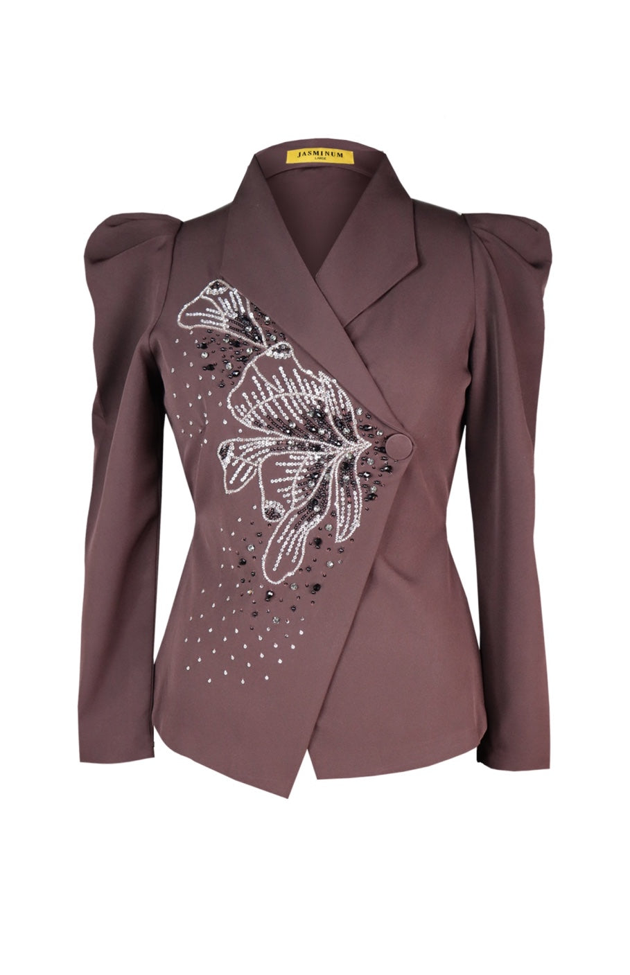 Glasswing Double Breast Jacket - BROWN