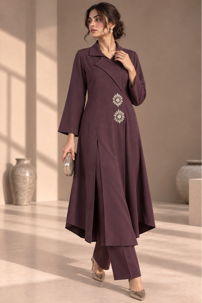 Kurta Set With Notch Lapel