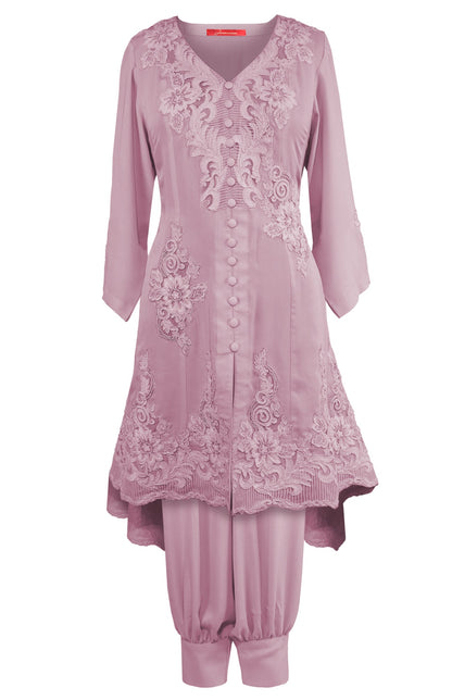 Tone On Tone Embroidery Short Anarkali