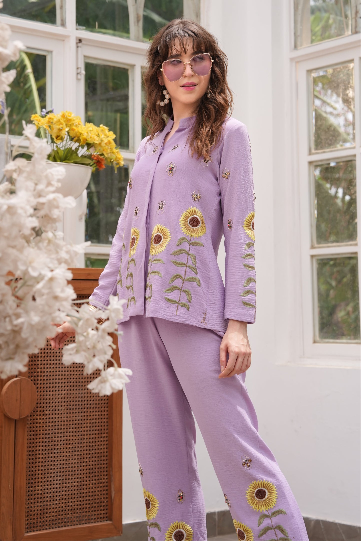 Sunflower Co-ord Set - LILAC