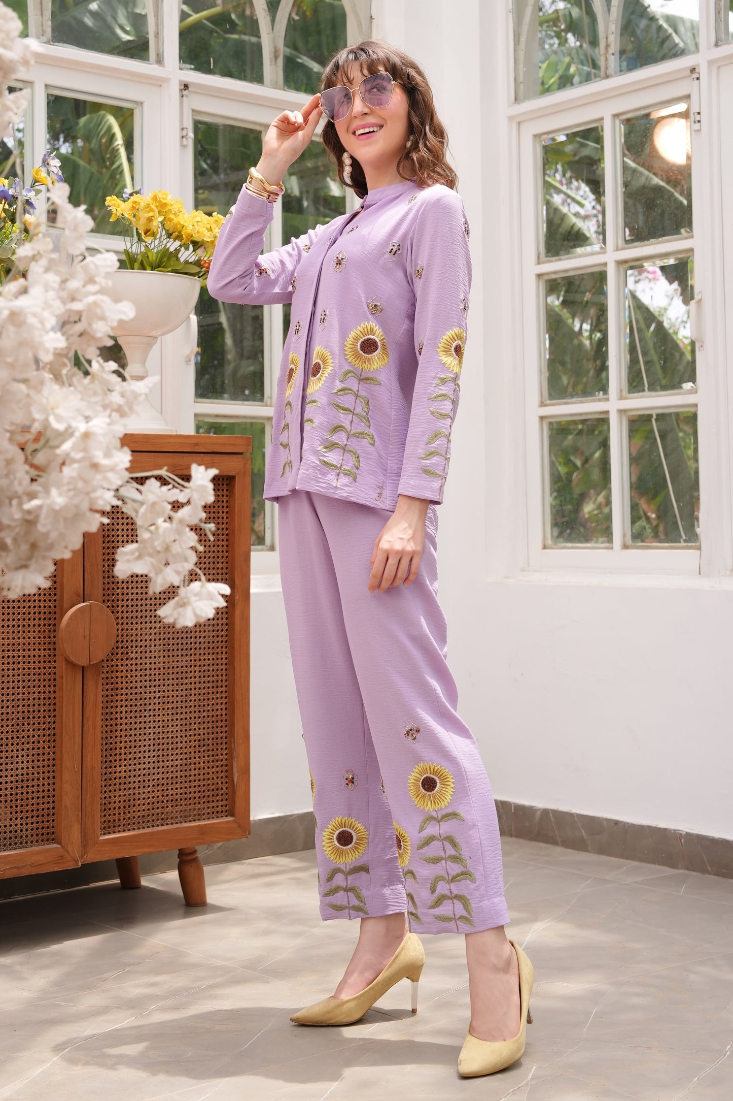 Sunflower Co-ord Set - LILAC