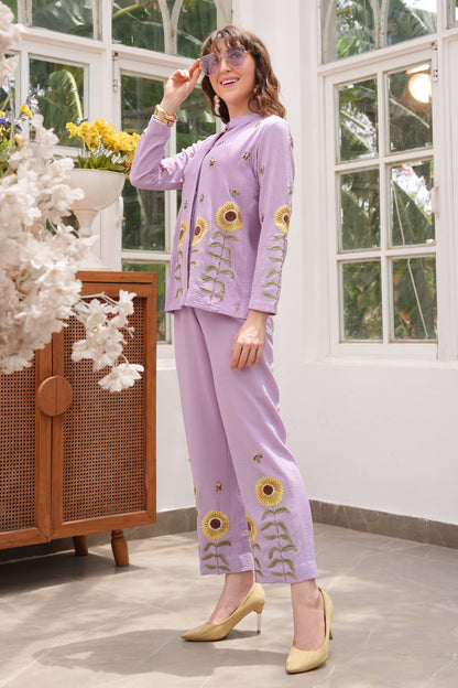Sunflower Co-ord Set - LILAC