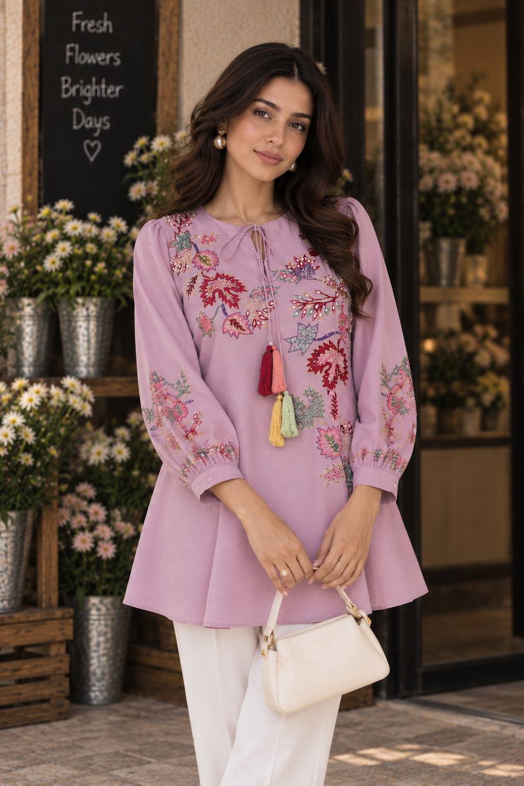 Aari Embroidery Kurti