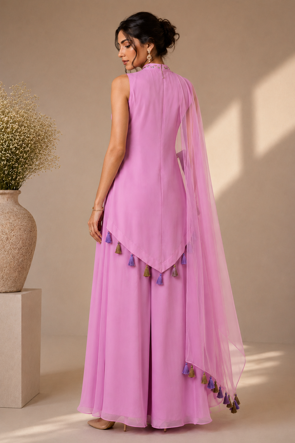 Madhubani Sharara Set - LILAC