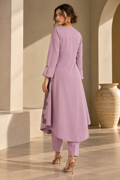 Morph A-line Kurta Set - LILAC