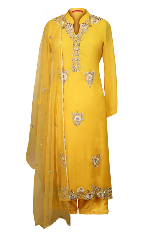 Georgette Suit With Zardozi Embroidery