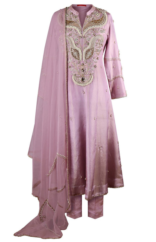 Beads Embroidery Organza Anarkali