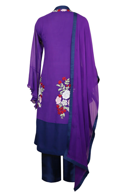 Colour Block Kalidar Suit
