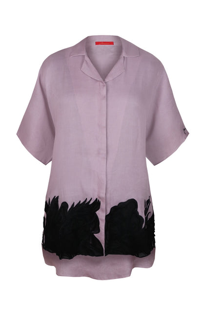 Rayon Top With Appliqué Embroidery