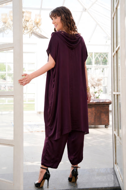 Turtle Cowl Co-ord Set - MAUVE