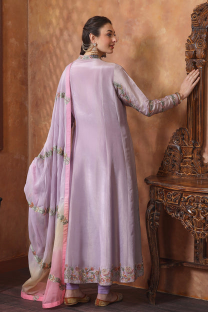 Tissue Organza Anarkali - LILAC