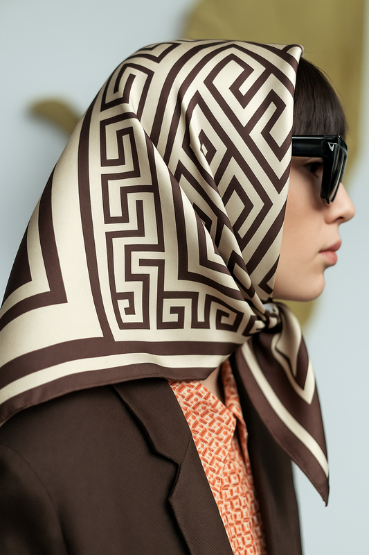 Satin Scarf - MAZE MATRIX