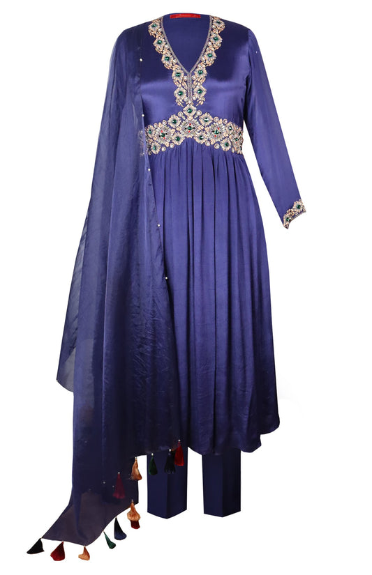 Alia Cut Anarkali - MIDNIGHT BLUE