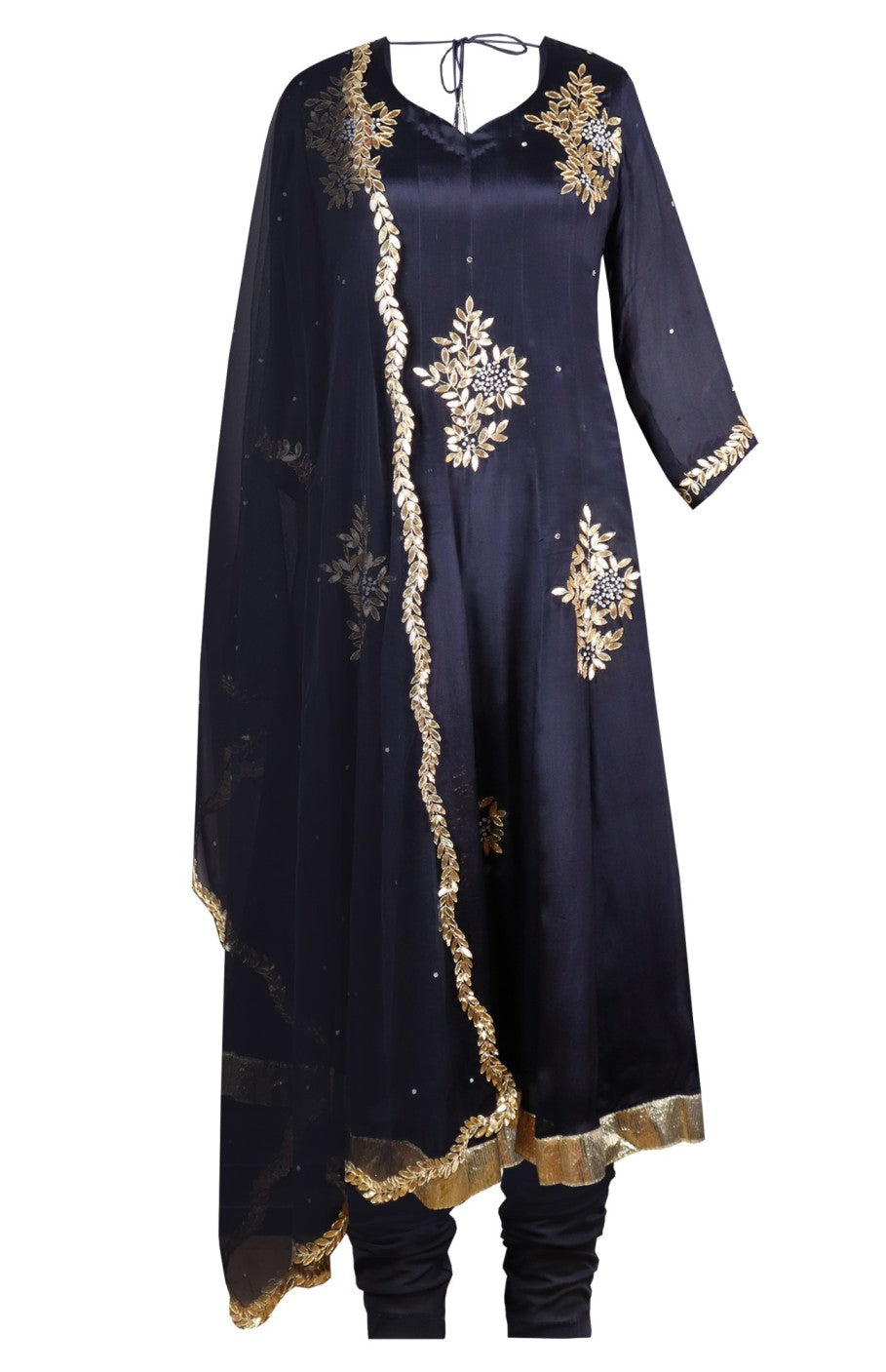 Chiffon Anarkali With Gota Patti Bootas