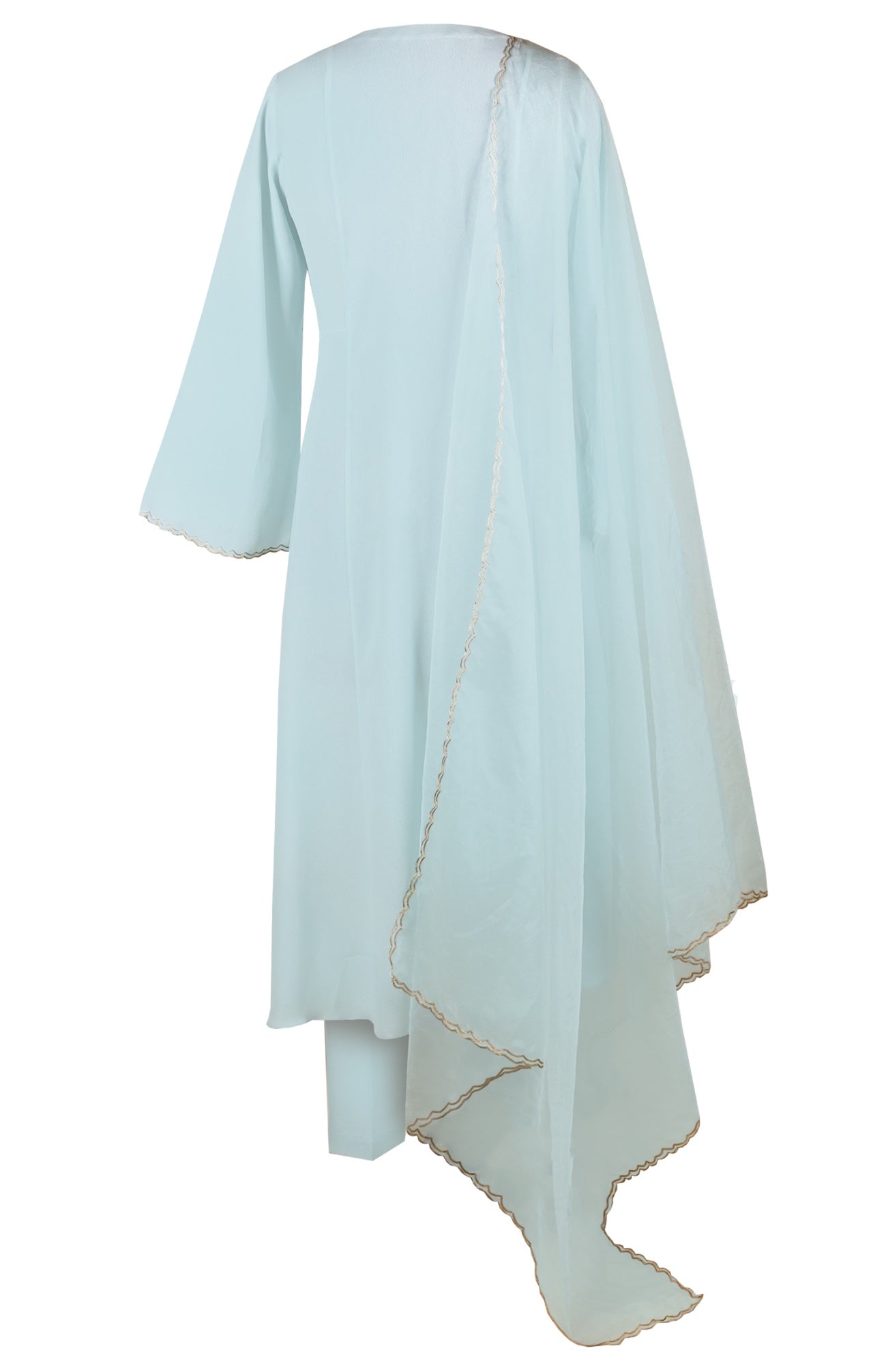 Kalidar Suit With Dabka Embroidery